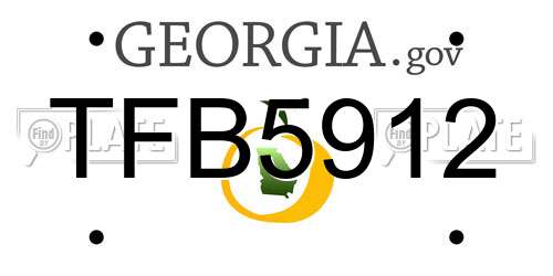 TFB5912 Georgia License Plate
