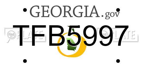 TFB5997 Georgia License Plate