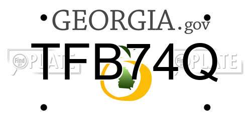 TFB74Q Georgia License Plate