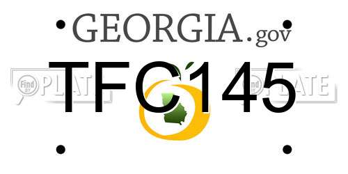 TFC145 Georgia License Plate