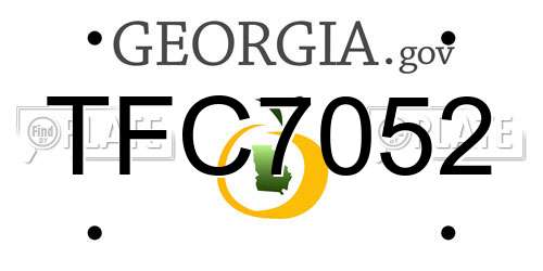 TFC7052 Georgia License Plate