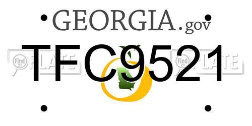 TFC9521 Georgia License Plate