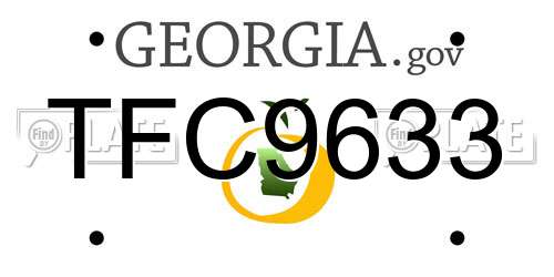 TFC9633 Georgia License Plate