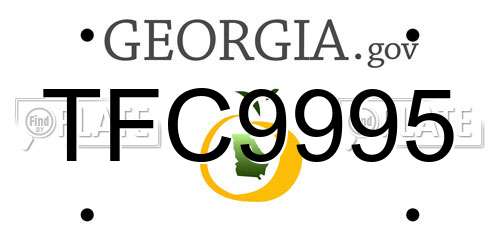 TFC9995 Georgia License Plate