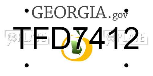 TFD7412 Georgia License Plate