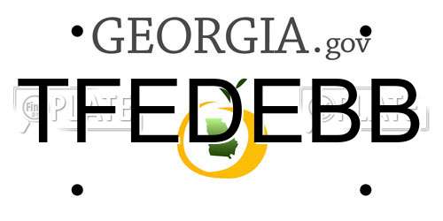 TFEDEBB Georgia License Plate