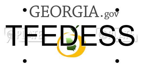 TFEDESS Georgia License Plate