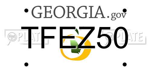 TFEZ50 Georgia License Plate