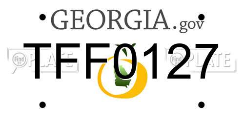 TFF0127 Georgia License Plate