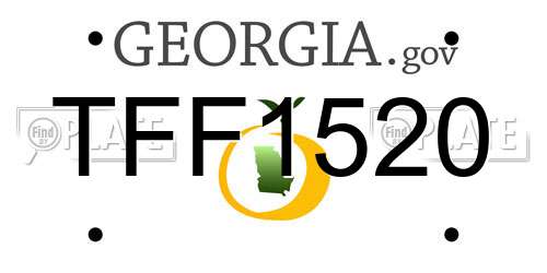 TFF1520 Georgia License Plate