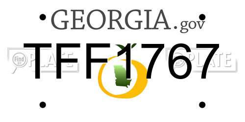 TFF1767 Georgia License Plate