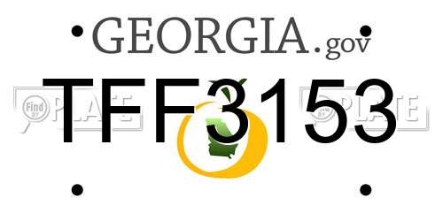 TFF3153 Georgia License Plate