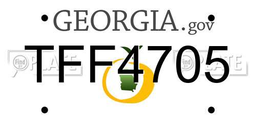 TFF4705 Georgia License Plate