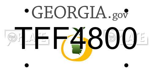 TFF4800 Georgia License Plate