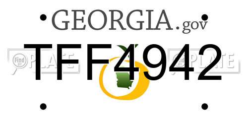 TFF4942 Georgia License Plate