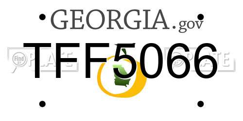TFF5066 Georgia License Plate