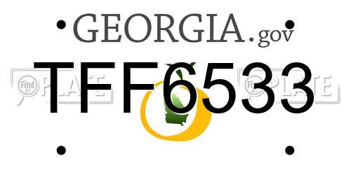 TFF6533 Georgia License Plate