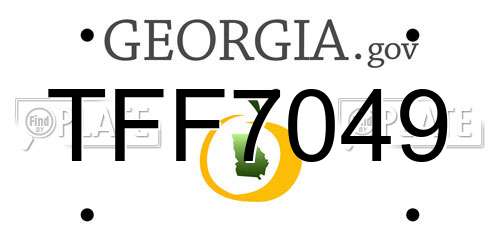 TFF7049 Georgia License Plate