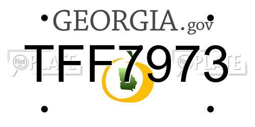 TFF7973 Georgia License Plate