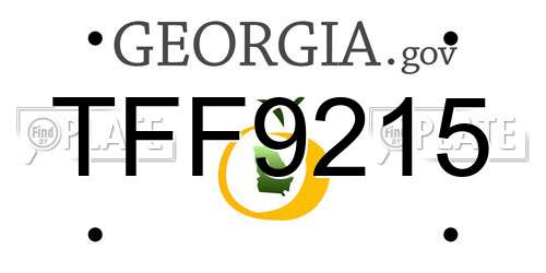 TFF9215 Georgia License Plate
