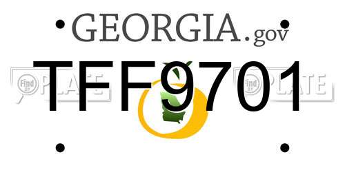 TFF9701 Georgia License Plate