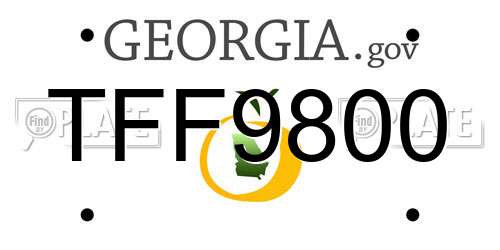 TFF9800 Georgia License Plate