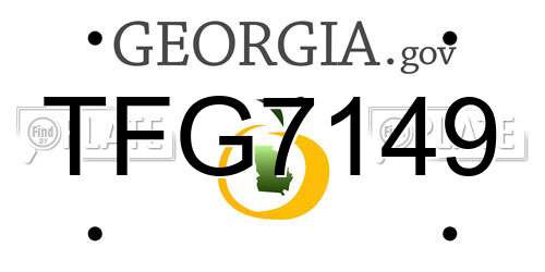TFG7149 Georgia License Plate