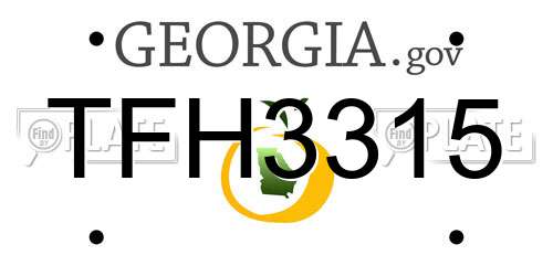 TFH3315 Georgia License Plate