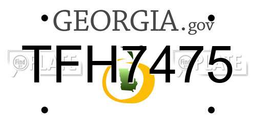 TFH7475 Georgia License Plate