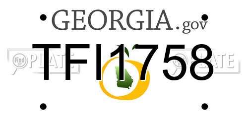 TFI1758 Georgia License Plate