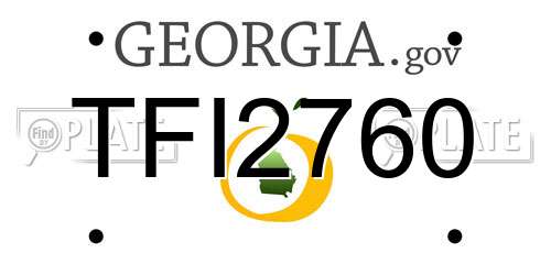 TFI2760 Georgia License Plate