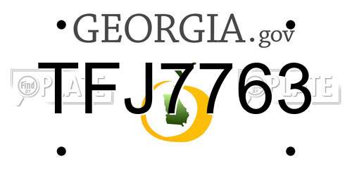 TFJ7763 Georgia License Plate