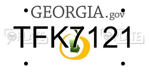 TFK7121 Georgia License Plate