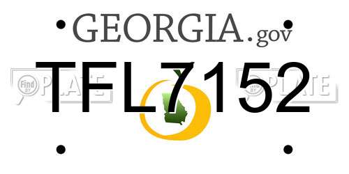 TFL7152 Georgia License Plate