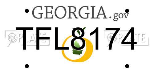TFL8174 Georgia License Plate