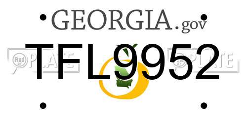 TFL9952 Georgia License Plate