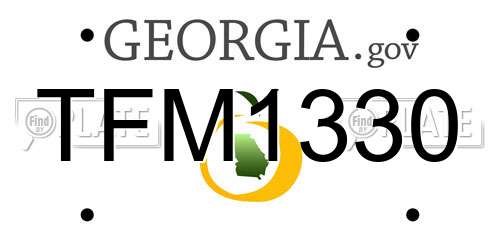 TFM1330 Georgia License Plate