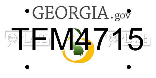 TFM4715 Georgia License Plate