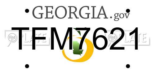 TFM7621 Georgia License Plate