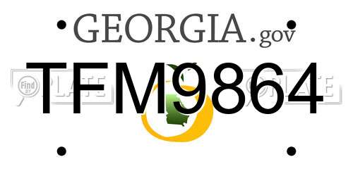 TFM9864 Georgia License Plate