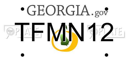 TFMN12 Georgia License Plate