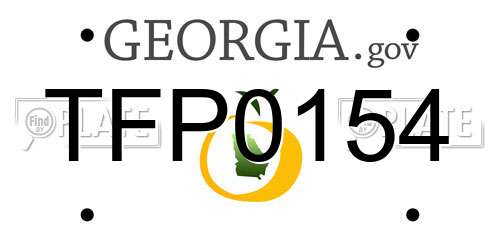 TFP0154 Georgia License Plate