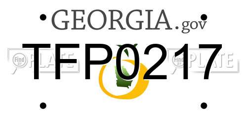 TFP0217 Georgia License Plate