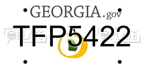 TFP5422 Georgia License Plate