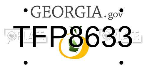 TFP8633 Georgia License Plate