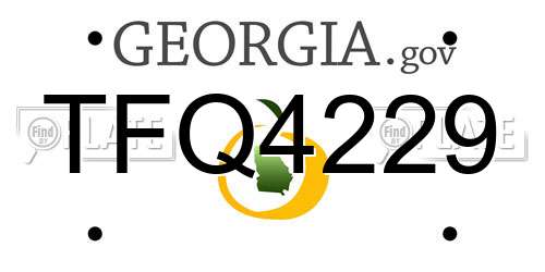 TFQ4229 Georgia License Plate