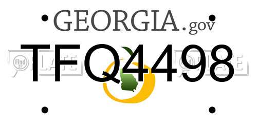 TFQ4498 Georgia License Plate