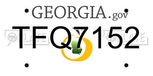 TFQ7152 Georgia License Plate