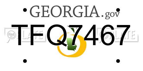 TFQ7467 Georgia License Plate