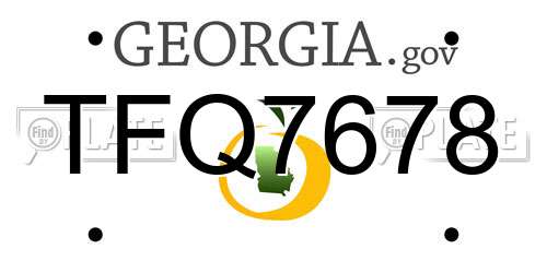 TFQ7678 Georgia License Plate